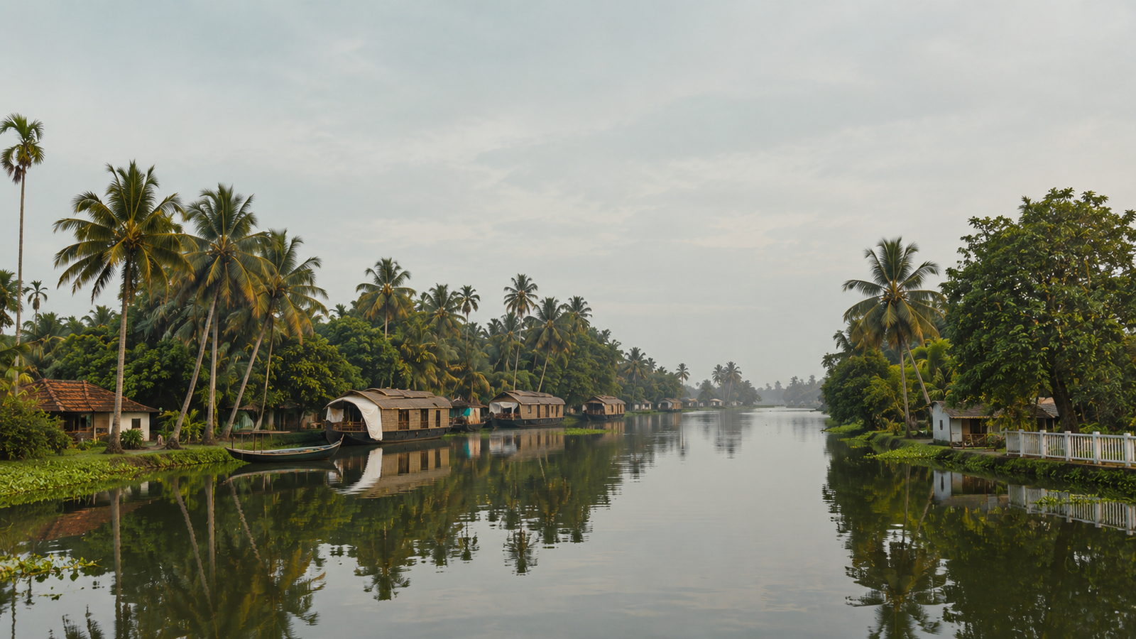 Backwaters of Kumarakom on Vembanad Lake