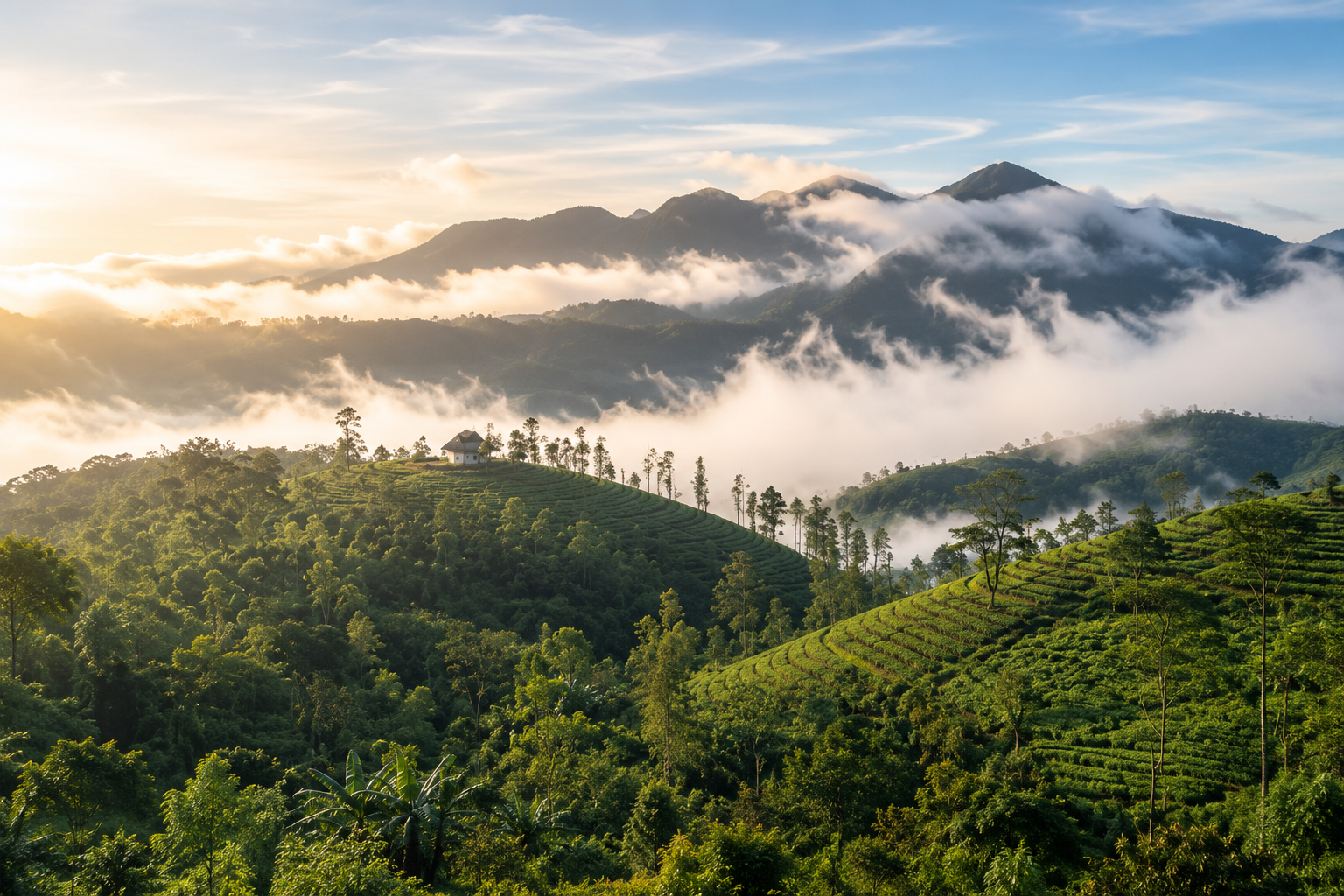 Misty green meadows of Vagamon