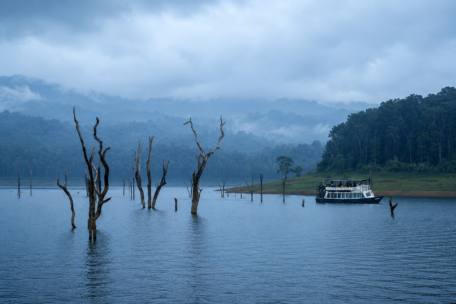 Forested hills of Thekkady near Periyar National Park